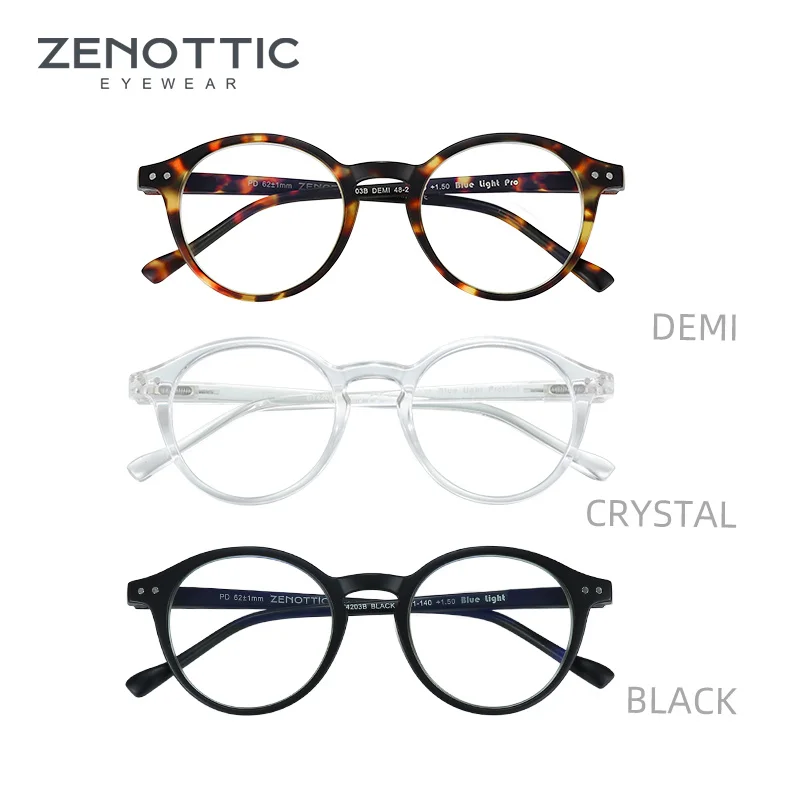 ZENOTTIC 빈티지 스타일 블루레이 방지 독서 안경 패션 노안 안경 반사 방지 컴퓨터 안경 남녀 원테 안경(도수 0-400) title=ZENOTTIC 빈티지 스타일 블루레이 방지 독서 안경 패션 노안 안경 반사 방지 컴퓨터 안경 남녀 원테 안경(도수 0-400) 