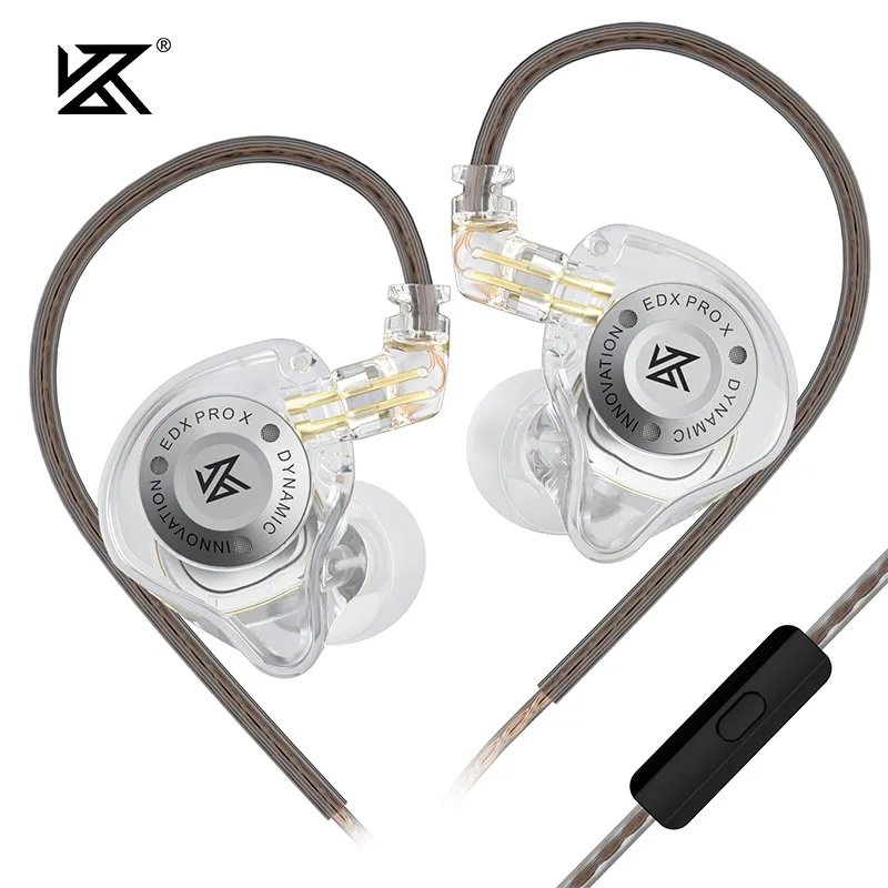 KZ EDX PRO X IEM 이어폰 다이나믹 드라이브 HiFi 딥 베이스 사운드 이어버드 스포츠 음악 분리형 케이블이 포함된 소음 차단 헤드셋 title=KZ EDX PRO X IEM 이어폰 다이나믹 드라이브 HiFi 딥 베이스 사운드 이어버드 스포츠 음악 분리형 케이블이 포함된 소음 차단 헤드셋 