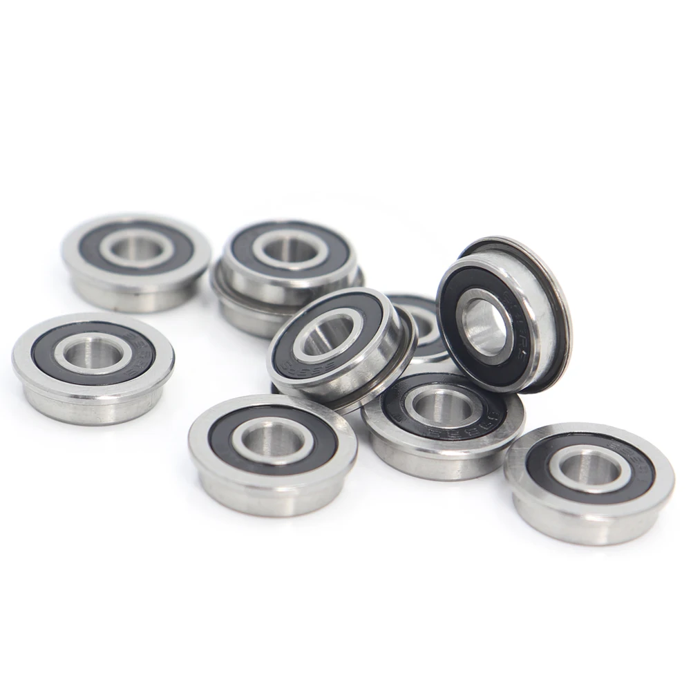 FUSHI F695 2RS 베어링 5*13*4mm 10 개, ABEC-7 플랜지 미니어처 F695 RS 볼 베어링 F695RS, VORON Mobius 2/3 2/4 3D 프린터용