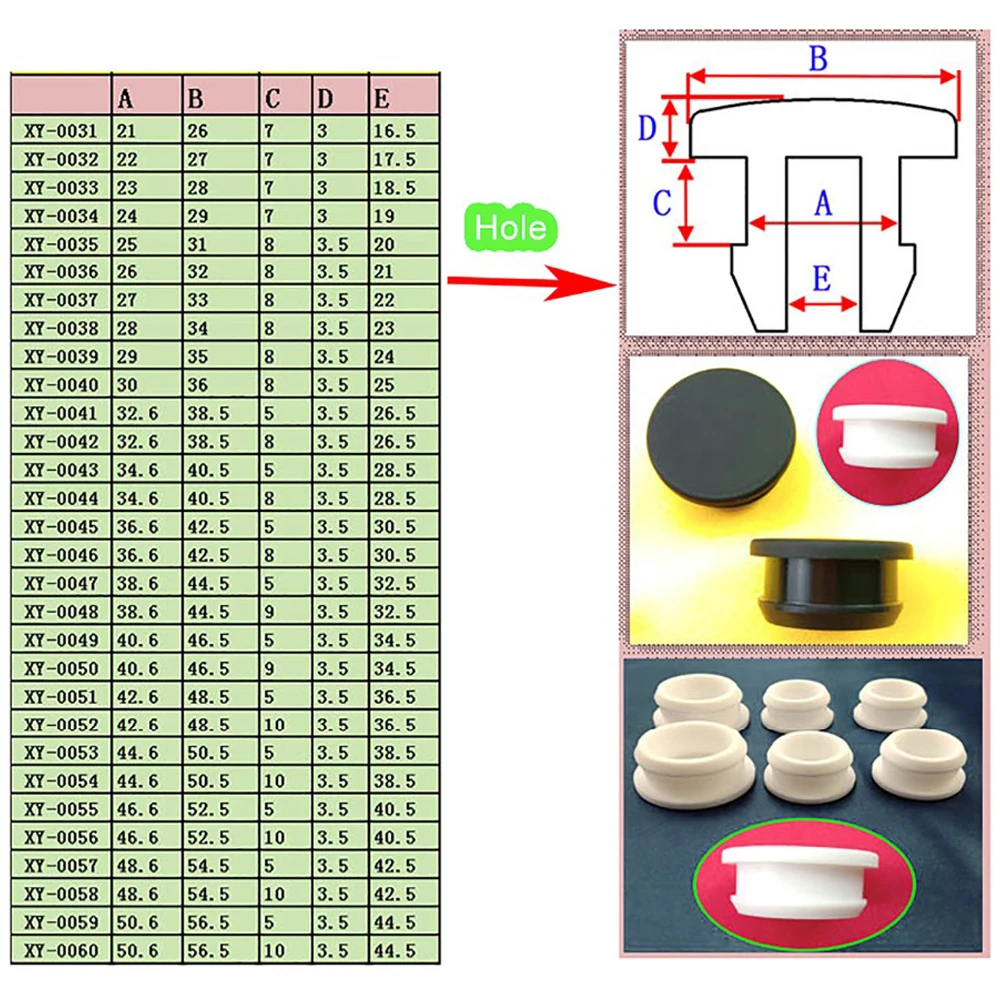 2.5-50.6mm 검정색 원추형 스냅온 실리콘 고무 T 유형 플러그 블랭킹 엔드 캡 튜브 삽입 마개 증거 고온