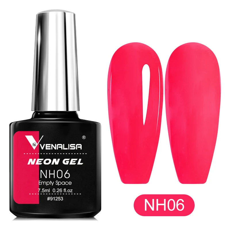Venalisa 네온 네일 젤 폴란드어 슈퍼 화려한 여름 컬러 네일 매니큐어 7.5ml 세미 퍼머넌트 UV LED 네일 젤 바니쉬