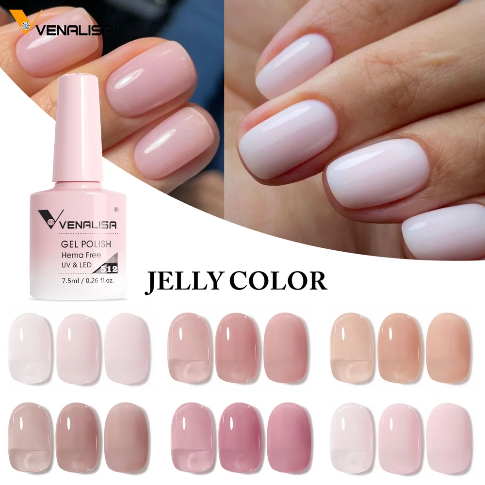 Venalisa VIP5 네일 젤 폴리쉬 HEMA 프리 풀 커버리지 아름다운 세미 퍼머넌트 UV LED 젤 네일 폴리쉬 젤 래커