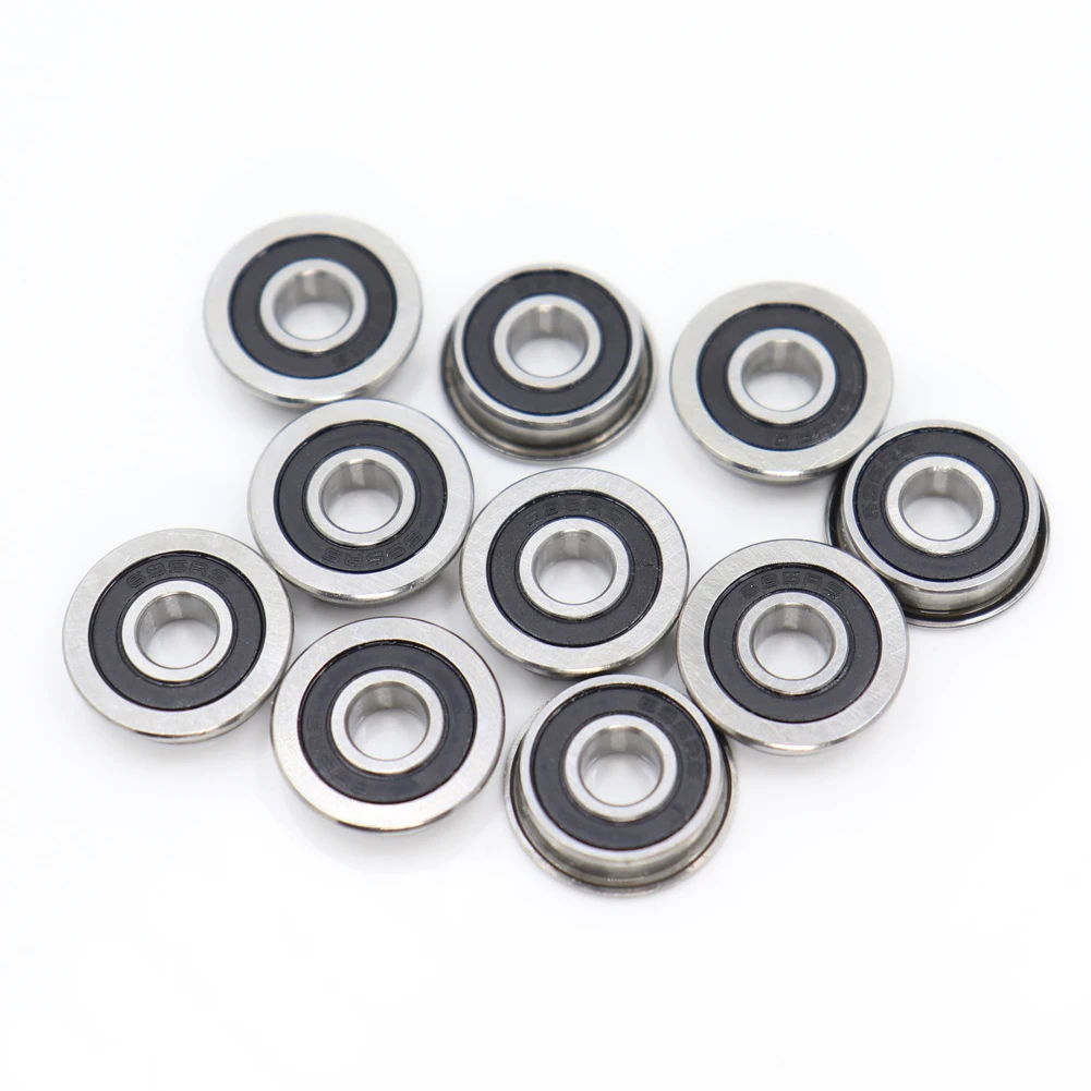 FUSHI F695 2RS 베어링 5*13*4mm 10 개, ABEC-7 플랜지 미니어처 F695 RS 볼 베어링 F695RS, VORON Mobius 2/3 2/4 3D 프린터용