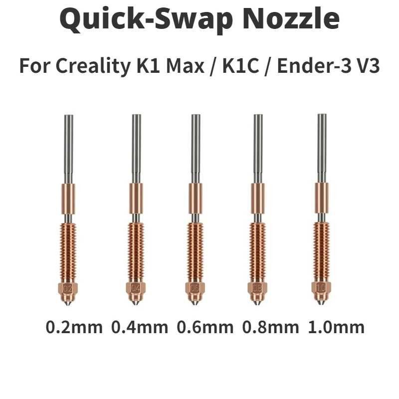 Creality 유니콘 퀵 스왑 깍지 키트, 빠른 설치, 고유량 인쇄, 업그레이드 소재, K1C_K1 Max_Ender-3 V3