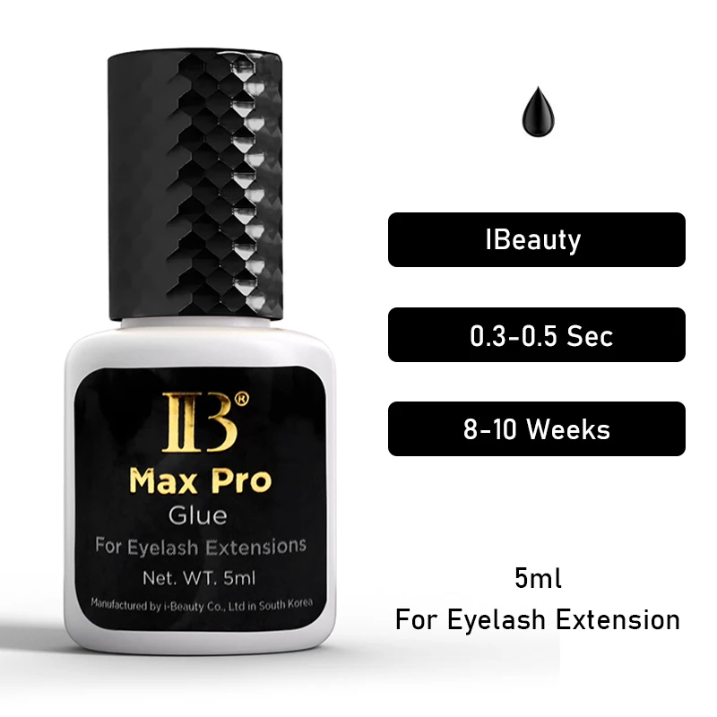 1 병 속눈썹 연장을위한 오리지널 IB 슈퍼 플러스 접착제 5ml 한국 전문 IB 골드 와인 레드 캡 접착제 메이크업 도구 상점