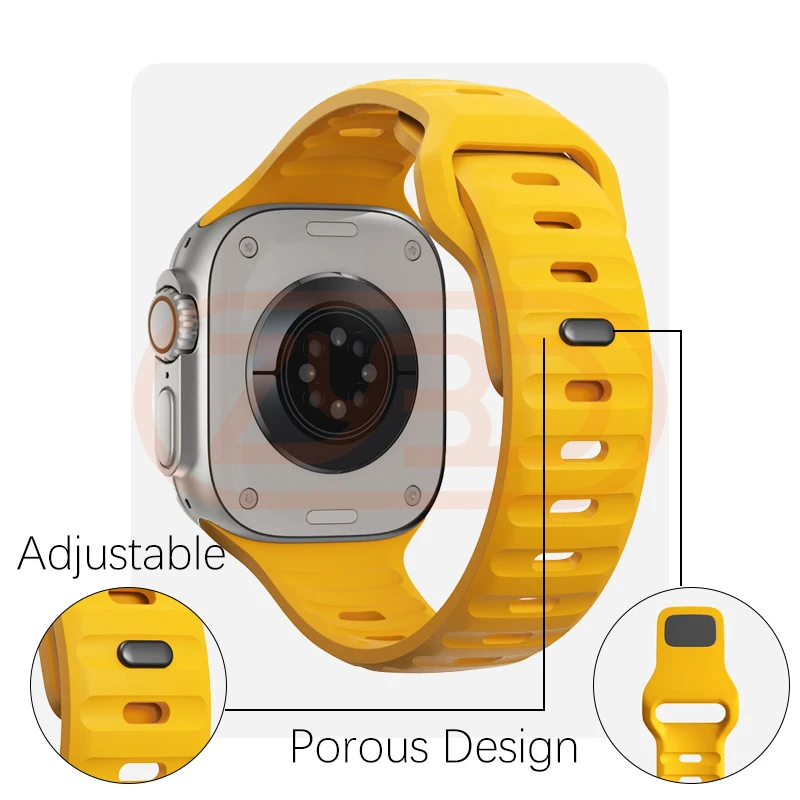 Apple Watch Ultra 9 8 7 6 SE 5 용 스포츠 밴드 iWatch 38MM 40MM 42MM 44MM 45MM 49MM 용 소프트 실리콘 경량 팔찌 스트랩