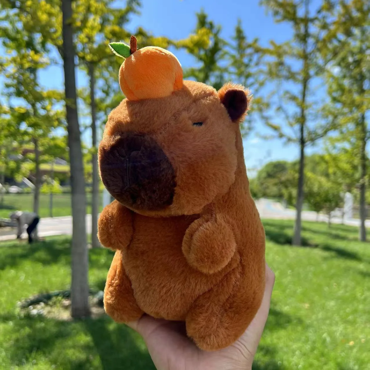 새로운 21cm Capybara 플러시 장난감 시뮬레이션 Capibara 애니메이션 푹신한 장난감 귀여운 부드러운 인형 동물 인형 플러시 크리스마스 선물 어린이를위한