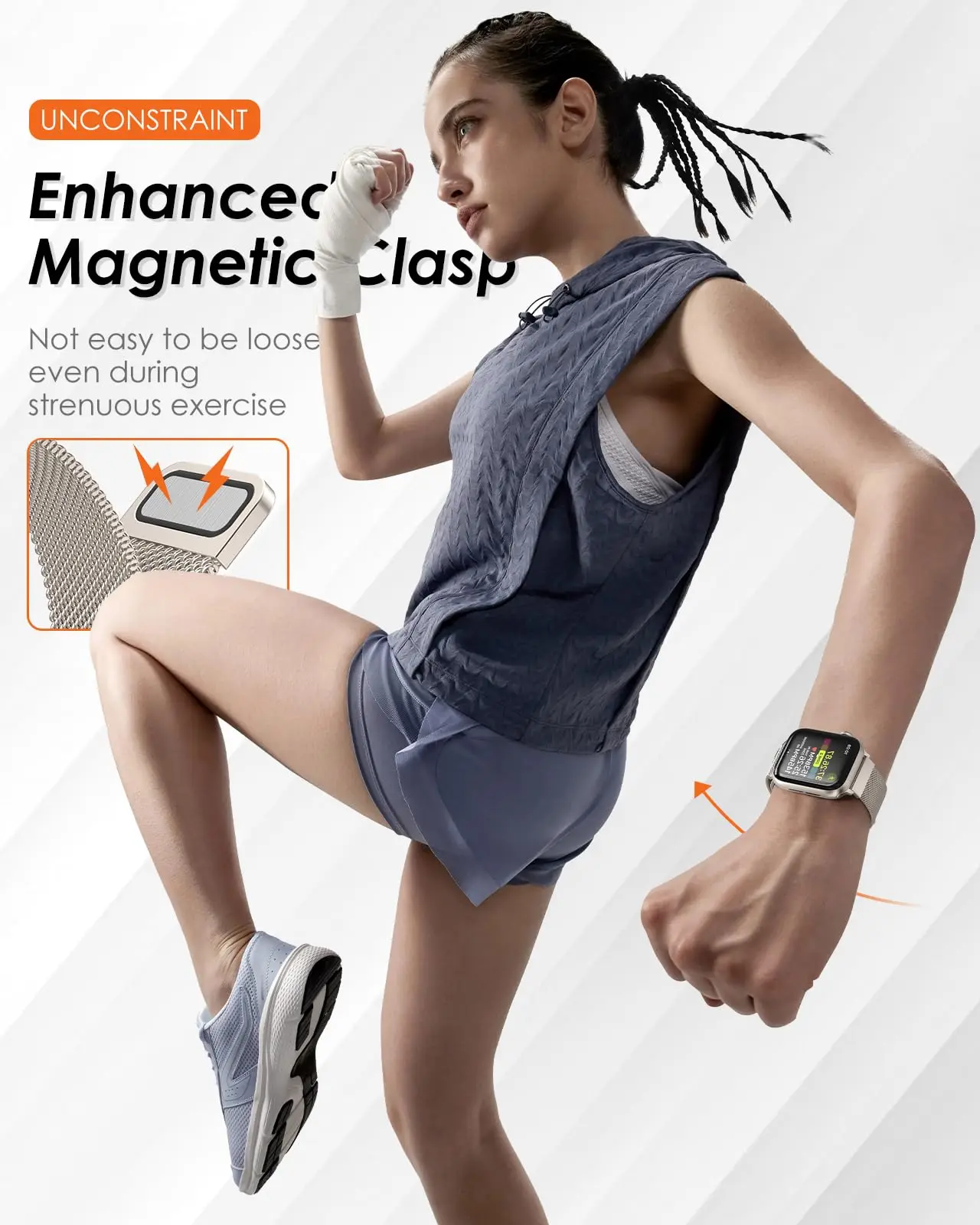 밀라노 루프 Apple Watch 밴드 44mm 40mm 45mm 49mm 41mm 38mm 42mm 44mm 팔찌 iwatch 시리즈 9 3 6 5 SE 7 8 Ultra 2 스트랩