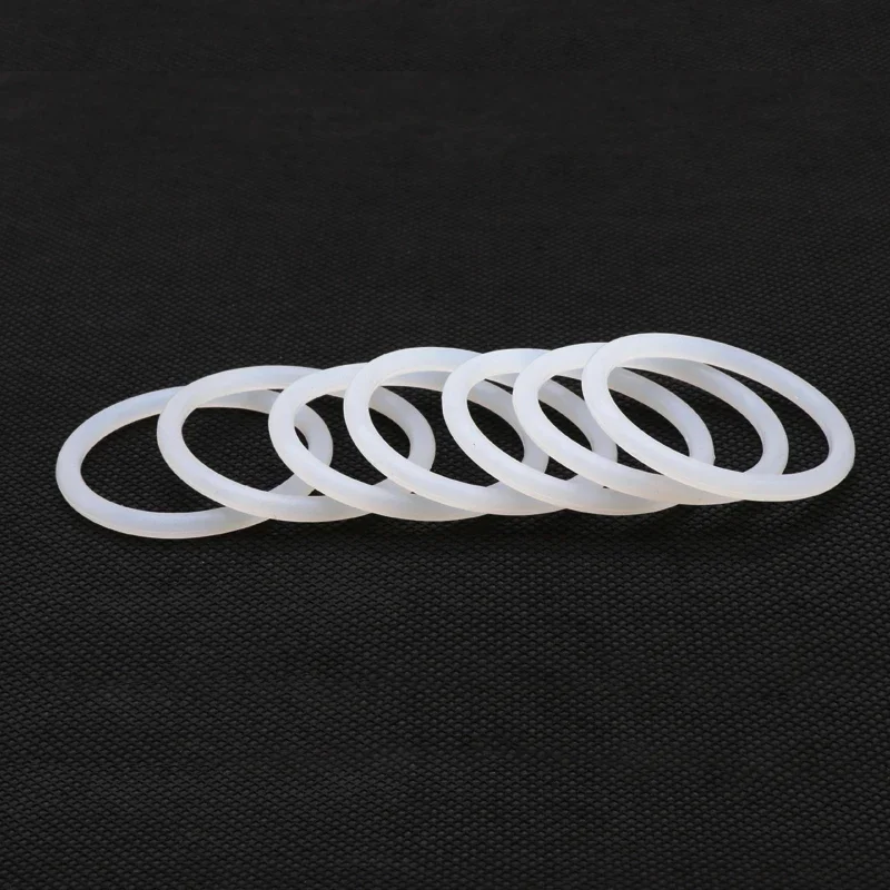 10/50Pcs 흰색 식품 등급 실리콘 링 가스켓 CS 2mm OD 5 ~ 100mm 방수 와셔 고무 VMQ O 링 실리콘 링
