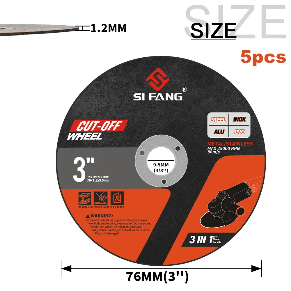 5pcs75mm 원형 수지 톱 블레이드 미니 커팅 디스크 그라인딩 휠 앵글 그라인더 액세서리 금속 목재 철 플라스틱 커팅 톱