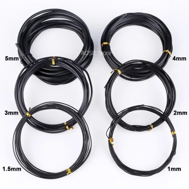 정원 분재 모양 알루미늄 와이어, 정원 및 식물 모양용 블랙 6 가지 크기, 1.0mm, 1.5mm, 2.0mm, 3mm, 4mm, 5mm