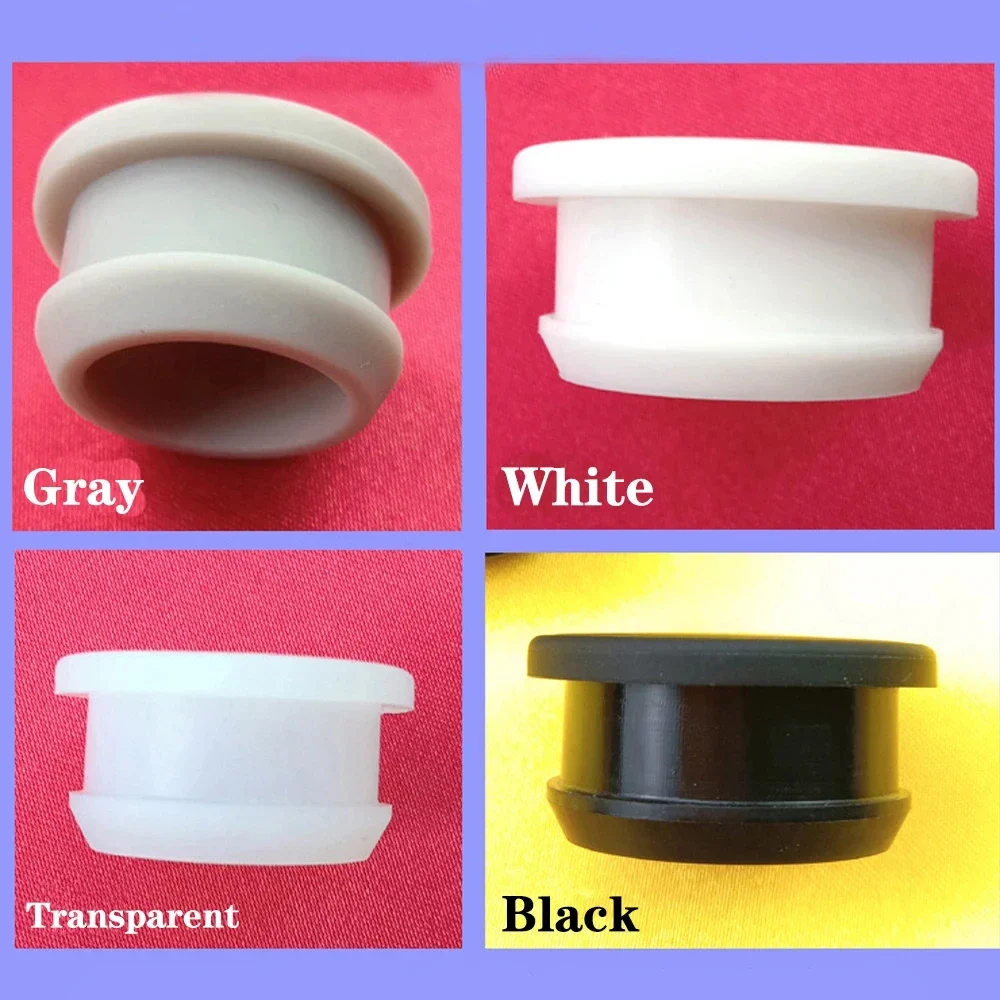 1-10Pcs 2.5-50.6mm 검정색 원추형 스냅 온 실리콘 고무 T 형 플러그 블랭킹 엔드 캡 튜브 삽입 마개 증거 고온