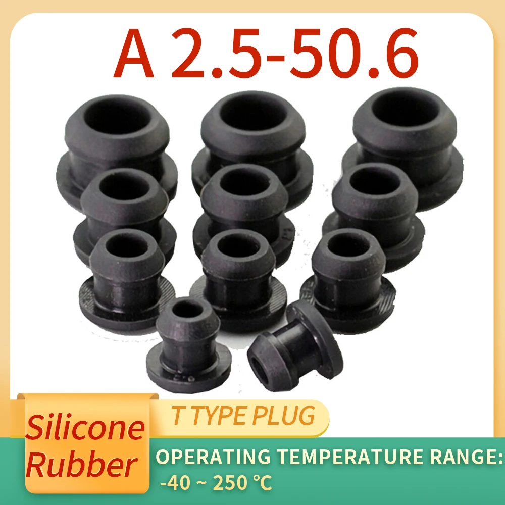 2.5-50.6mm 검정색 원추형 스냅온 실리콘 고무 T 유형 플러그 블랭킹 엔드 캡 튜브 삽입 마개 증거 고온 title=2.5-50.6mm 검정색 원추형 스냅온 실리콘 고무 T 유형 플러그 블랭킹 엔드 캡 튜브 삽입 마개 증거 고온 