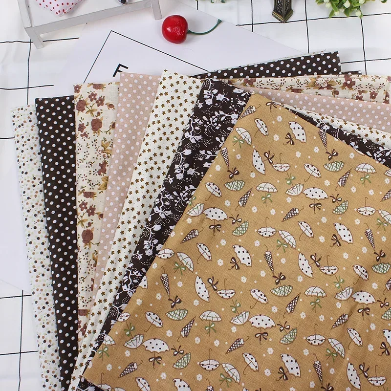 바느질용 인쇄된 면 직물, 패치워크용 퀼팅 직물, 바느질 작업, DIY 수제 액세서리, 25x25cm