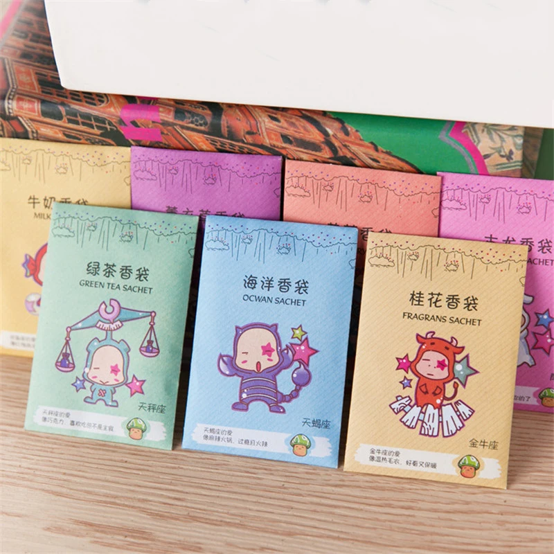 12pcs 옷장 찬장 향기로운 교수형 홈 향수 향 주머니 청정제 가방 탈취제 옷장 공기 청정 옷장 안티 해충