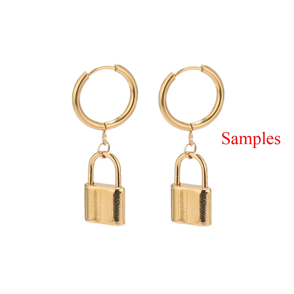 10pcs 스테인레스 스틸 골드 컬러 도금 Huggie 귀걸이 후크 루프 귀 포스트 점프 링 DIY 쥬얼리 결과 만들기