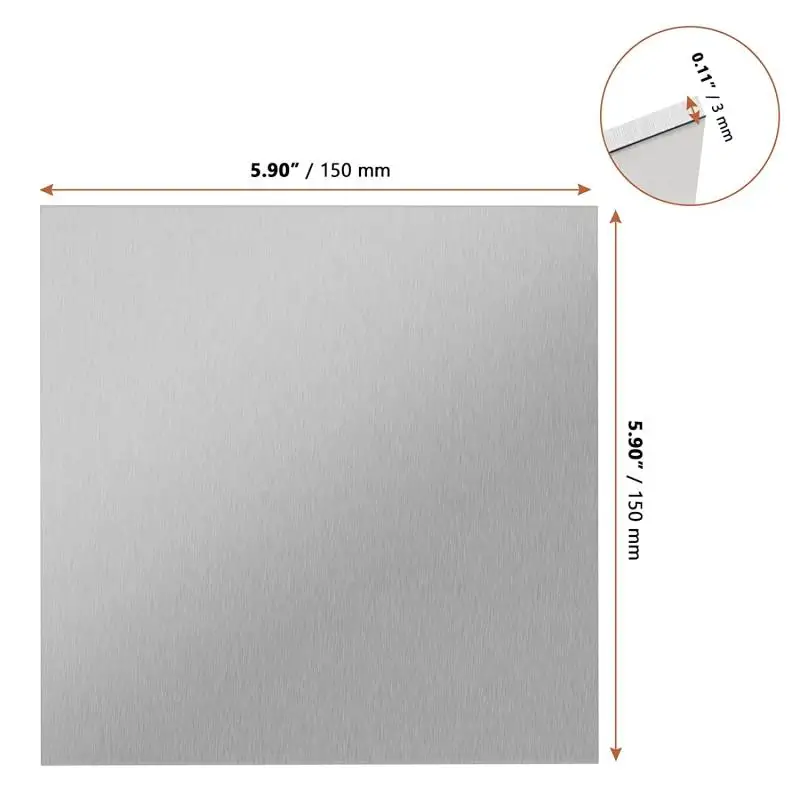 1pcs 알루미늄 플레이트 두께 0.3mm-10mm 알루미늄 합금 사각 플레이트 광택 플레이트 시트 100x100mm/150x150mm/200x200mm