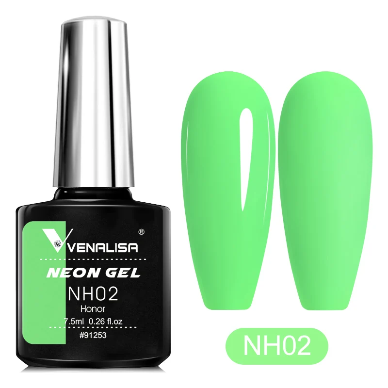 Venalisa 네온 네일 젤 폴란드어 슈퍼 화려한 여름 컬러 네일 매니큐어 7.5ml 세미 퍼머넌트 UV LED 네일 젤 바니쉬