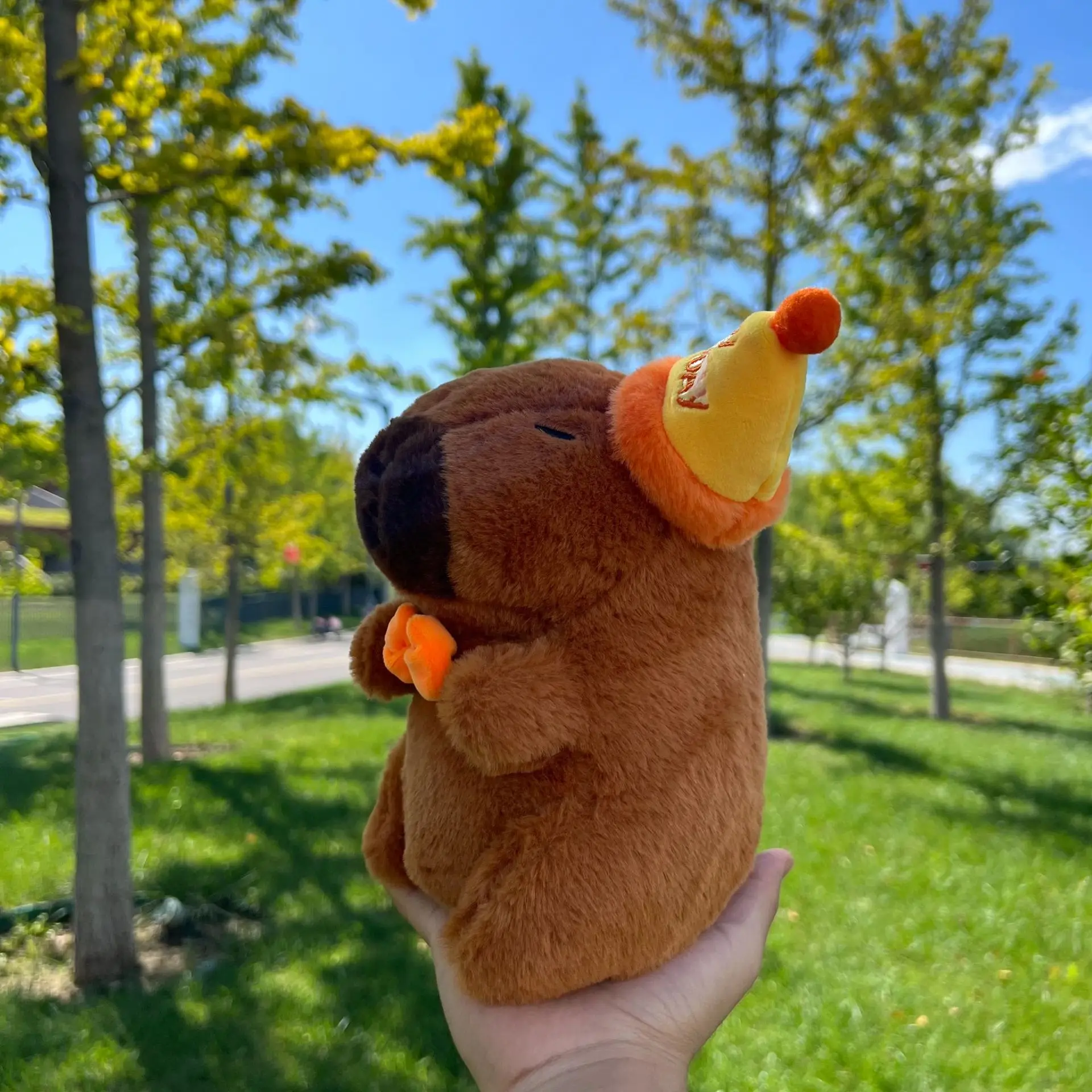 새로운 21cm Capybara 플러시 장난감 시뮬레이션 Capibara 애니메이션 푹신한 장난감 귀여운 부드러운 인형 동물 인형 플러시 크리스마스 선물 어린이를위한