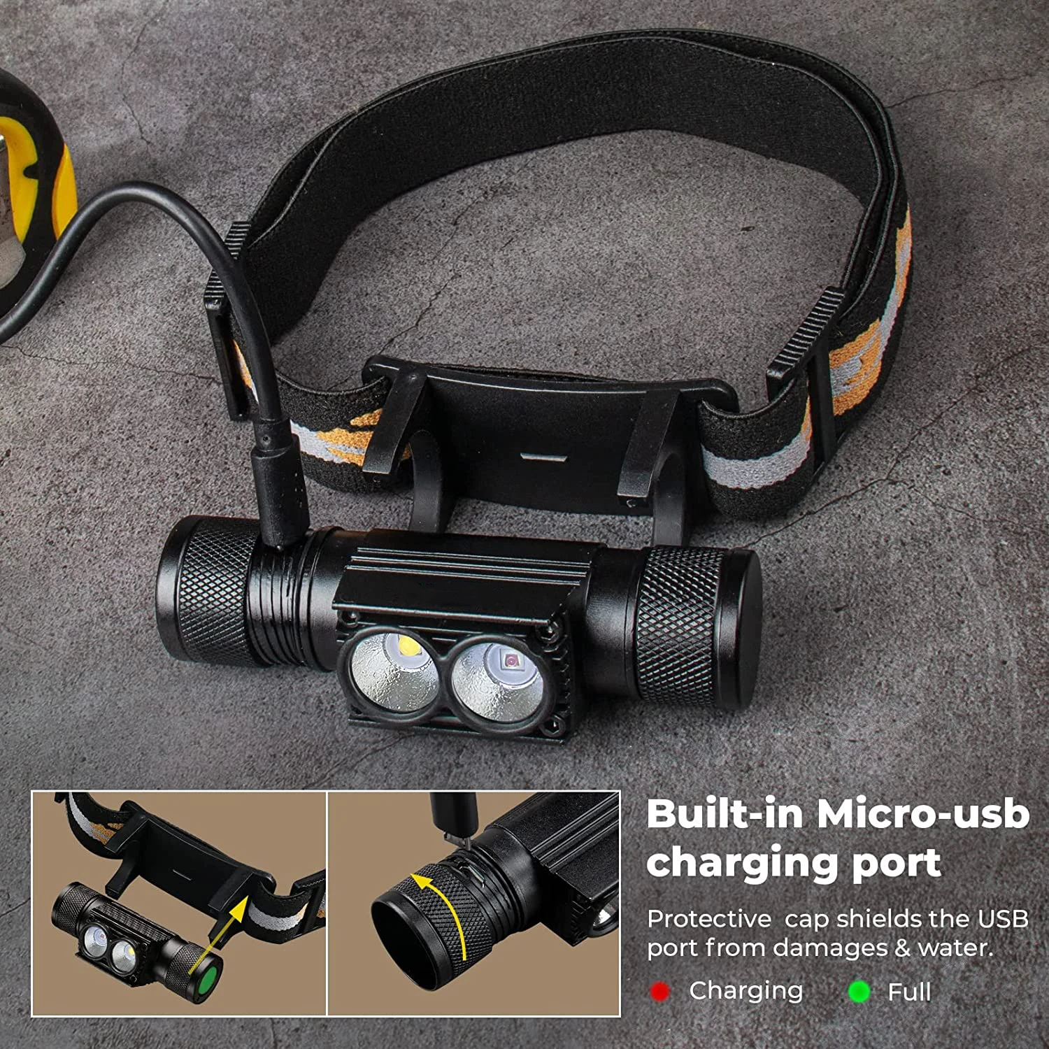 H25LR LED 90 높은 CRI 충전식 헤드램프 밝은 백색광 660nm 딥 레드 토치를 갖춘 강력한 경량 헤드 손전등