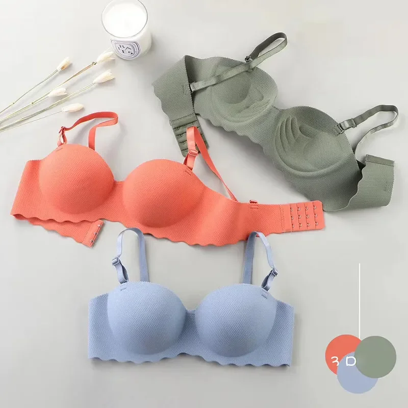 섹시한 브래지어는 여성을위한 원활한 속옷을 밀어 솔리드 컬러 무선 란제리 원피스 컨버터블 스트랩 브래지어를 수집