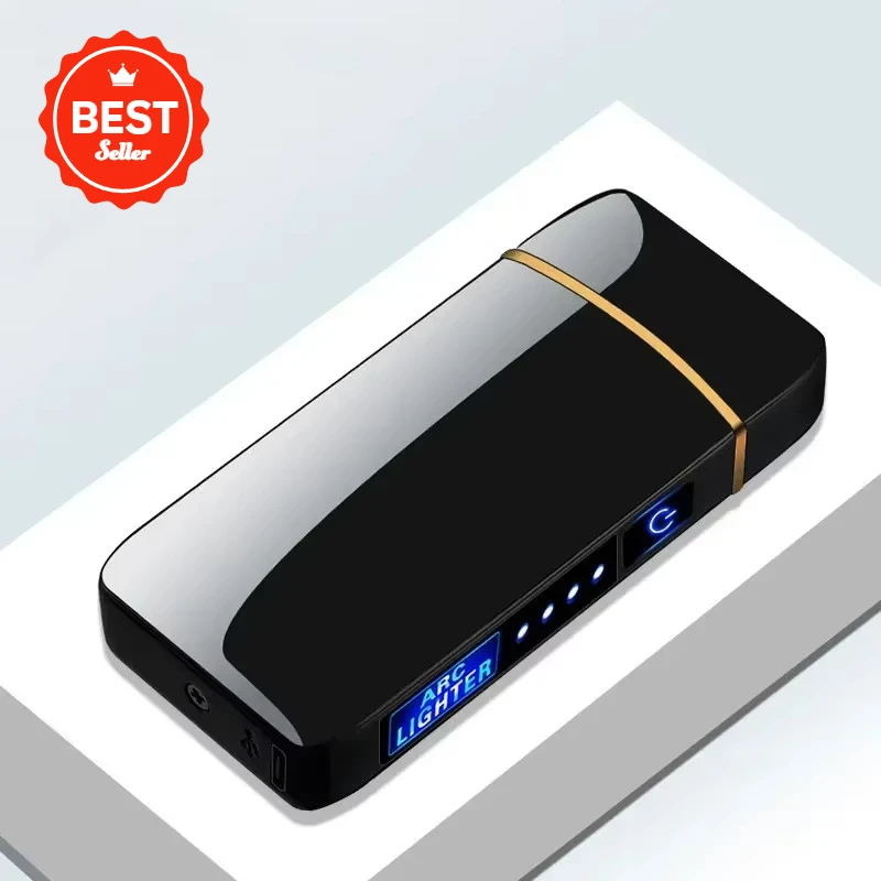 2025 전기 방풍 금속 라이터 더블 아크 플레임리스 플라즈마 충전식 USB 라이터, LED 전원 디스플레이 터치 라이터 선물 title=2025 전기 방풍 금속 라이터 더블 아크 플레임리스 플라즈마 충전식 USB 라이터, LED 전원 디스플레이 터치 라이터 선물 