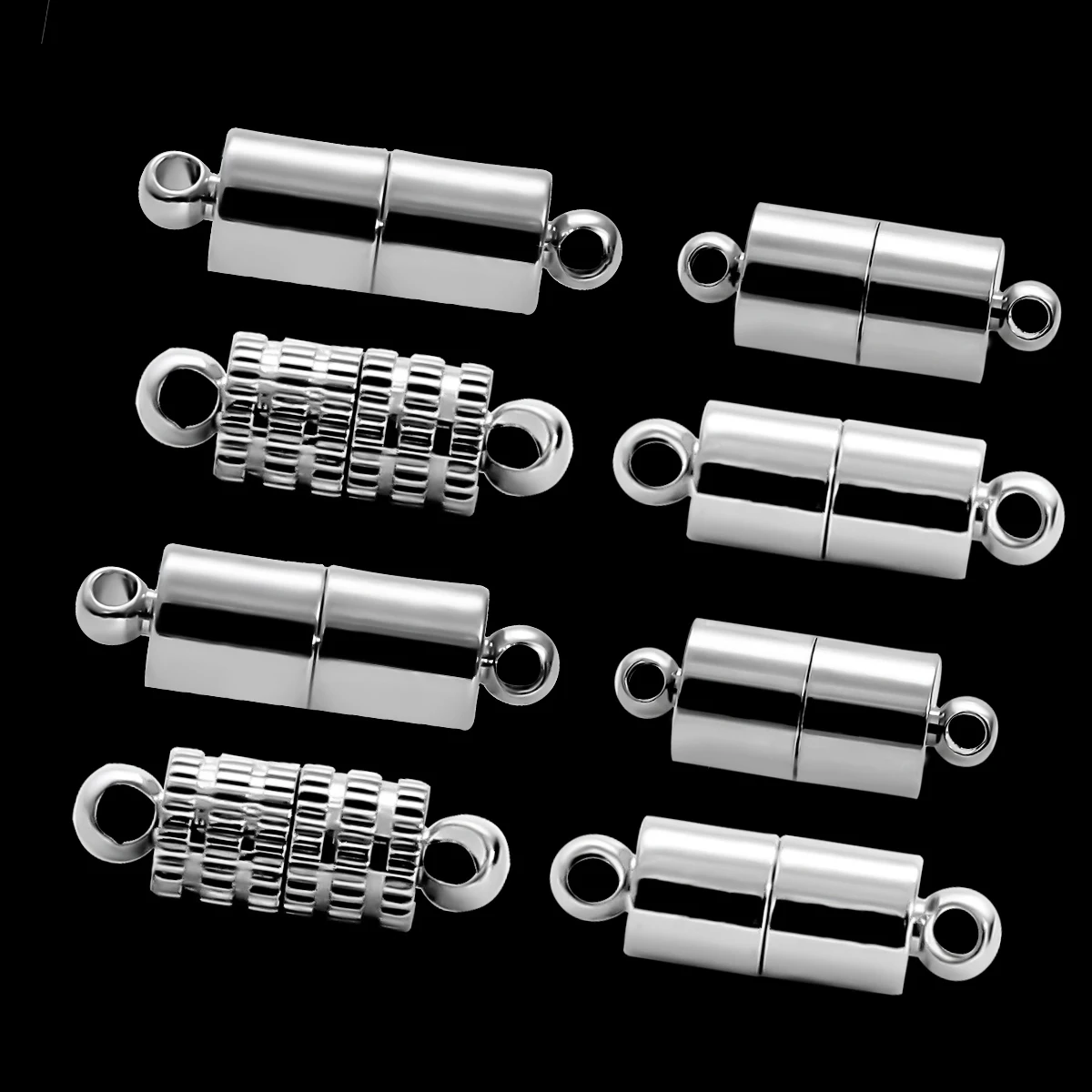 2 세트 잠금 강력한 자기 걸쇠 자석 끝 걸쇠 커넥터 쥬얼리 만들기 DIY 팔찌 목걸이 익스텐더 액세서리
