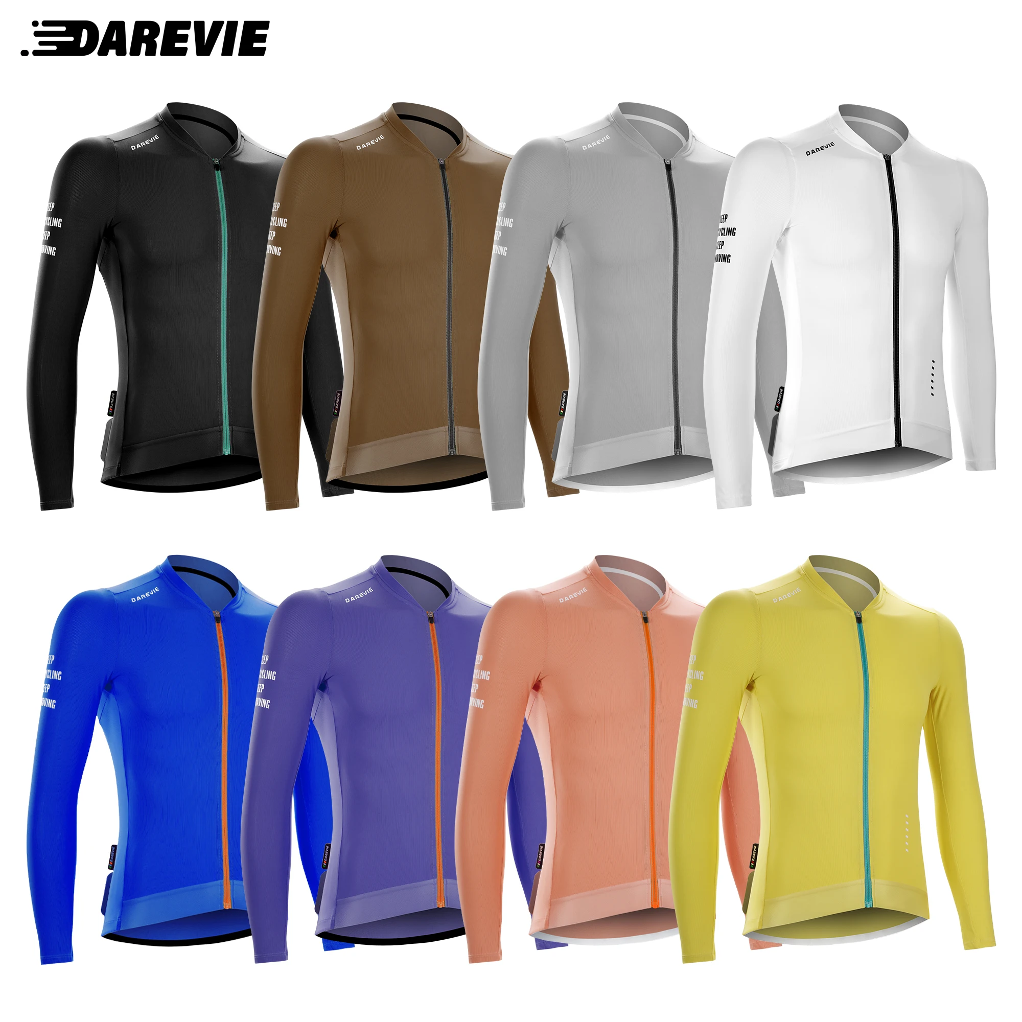 DAREVIE 남녀공용 사이클링 저지, 긴팔, 시원한 기술, 부드러운 통기성, 빠른 건조, SPF 50 스몰 사이즈 title=DAREVIE 남녀공용 사이클링 저지, 긴팔, 시원한 기술, 부드러운 통기성, 빠른 건조, SPF 50 스몰 사이즈 