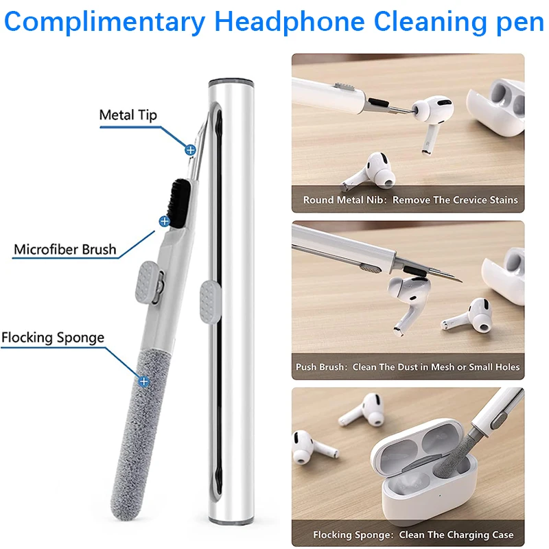 KUTOU 4 쌍 Airpods Pro 1 2 용 액체 실리콘 이어 팁 소음 감소 패드 귀마개 이어 캡 청소 펜 포함