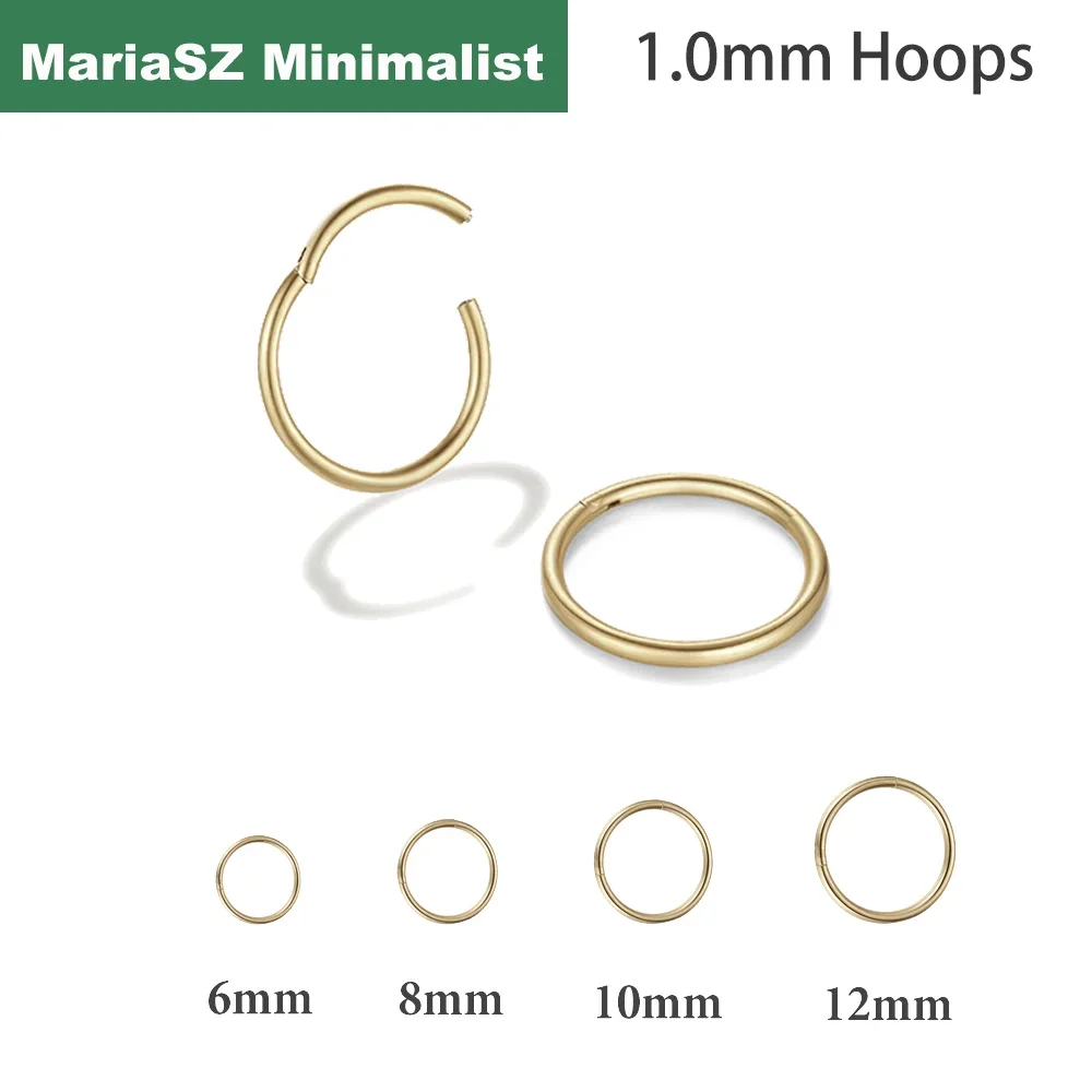 1/4Pairs 남성용 6/8/10/12mm 316L 스테인레스 스틸 코 링 여성용 골드 컬러 후프 귀걸이 Septum Tragus 피어싱 쥬얼리 title=1/4Pairs 남성용 6/8/10/12mm 316L 스테인레스 스틸 코 링 여성용 골드 컬러 후프 귀걸이 Septum Tragus 피어싱 쥬얼리 