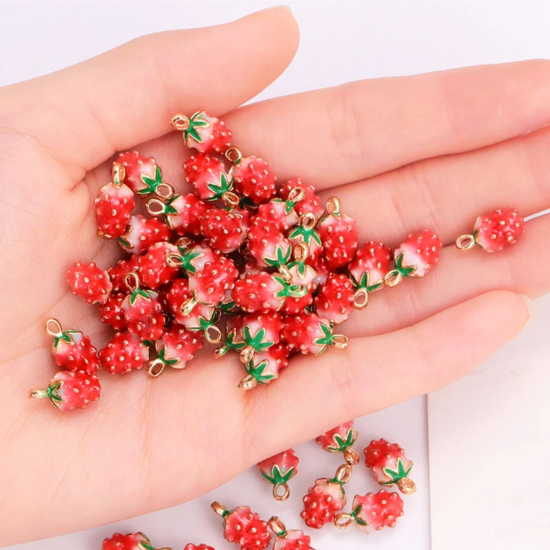 10Pcs 에나멜 딸기 수지 매력 KC 골드 컬러 과일 펜던트 DIY 패션 펜던트 귀걸이 액세서리 쥬얼리 장식품 만들기 title=10Pcs 에나멜 딸기 수지 매력 KC 골드 컬러 과일 펜던트 DIY 패션 펜던트 귀걸이 액세서리 쥬얼리 장식품 만들기 