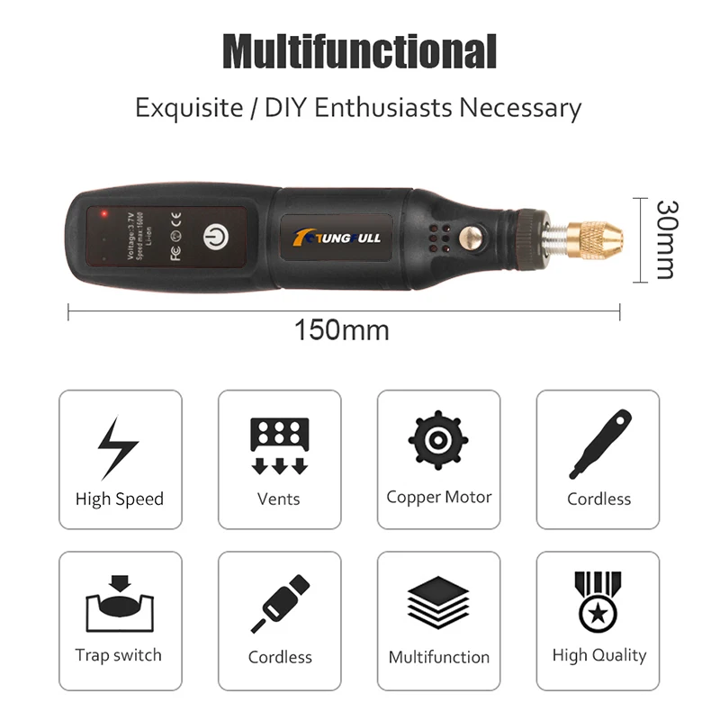 미니 무선 전기 드릴, 충전식 연마기, USB 조각 도구, Dremel 도구, 무선 드릴 회전 도구