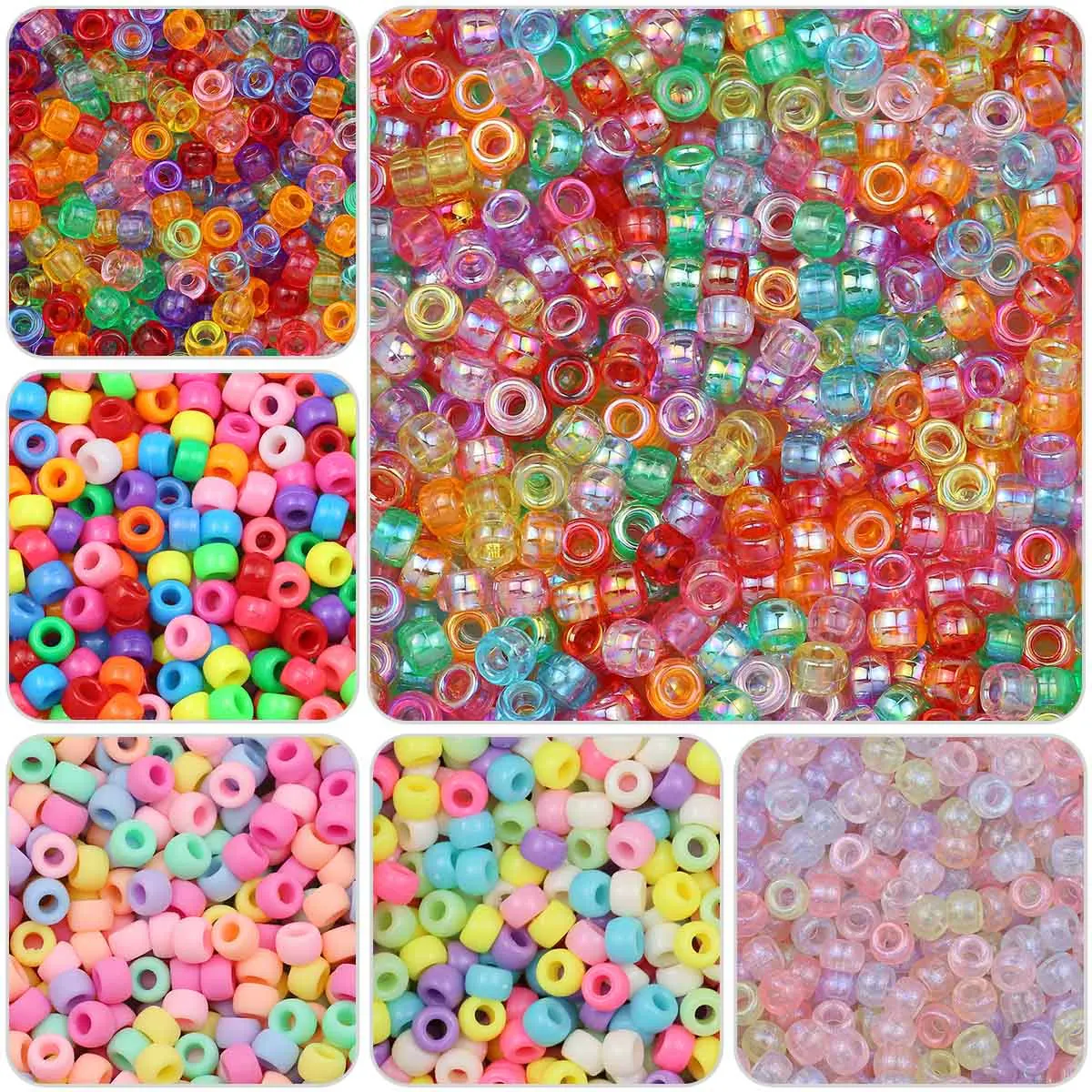 200-1200Pcs DIY 공예 보석 열쇠 고리 및 장식 만들기 팔찌에 대 한 멀티 컬러 큰 구멍 조랑말 구슬 플라스틱 구슬 title=200-1200Pcs DIY 공예 보석 열쇠 고리 및 장식 만들기 팔찌에 대 한 멀티 컬러 큰 구멍 조랑말 구슬 플라스틱 구슬 