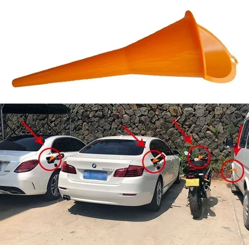자동차 긴 줄기 깔때기 안티 스플래시 가솔린 오일 충전 도구 플라스틱 자동차 트럭 모터 오일 변경 급유 깔때기 자동차 액세서리