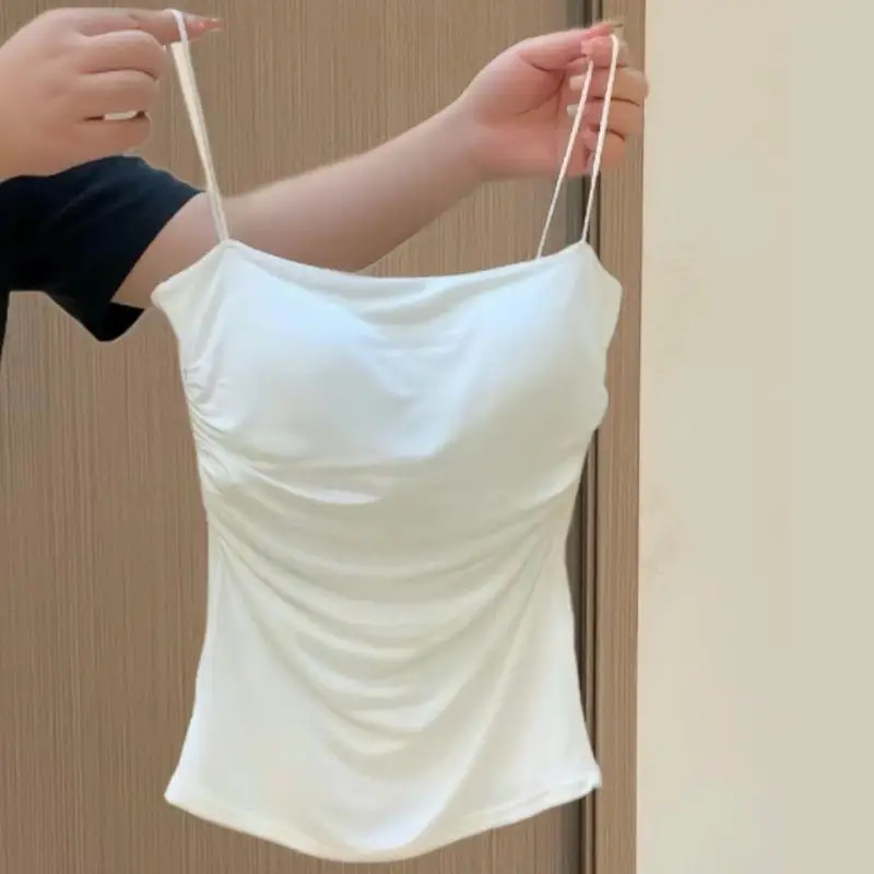 Y2K 섹시한 탱크 탑 여성 스파게티 스트랩 자르기 탑 브래지어 Bodycon 민소매 캐미 튜브 탑 기본 캐미솔 티셔츠 한국 의류 title=Y2K 섹시한 탱크 탑 여성 스파게티 스트랩 자르기 탑 브래지어 Bodycon 민소매 캐미 튜브 탑 기본 캐미솔 티셔츠 한국 의류 