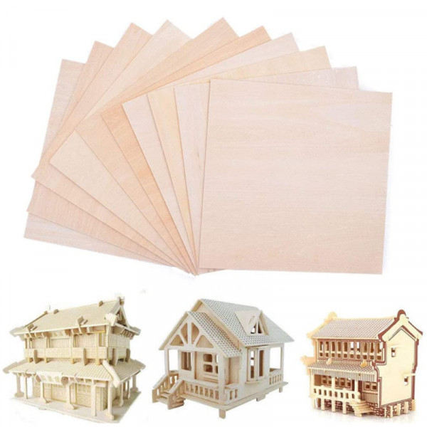 5/10pcs 발사 나무 시트 플라이 100/200/300mm 길이 100mm 너비 1-8mm 두께 공예 DIY 프로젝트 나무 DIY 공예 액세서리