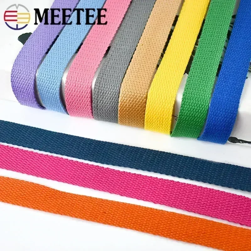 5 미터 1.3mm 20-50mm 코튼 웨빙 테이프 가방 스트랩 배낭 라벨 리본 밴드 의류 바이어스 바인딩 DIY 재봉 액세서리