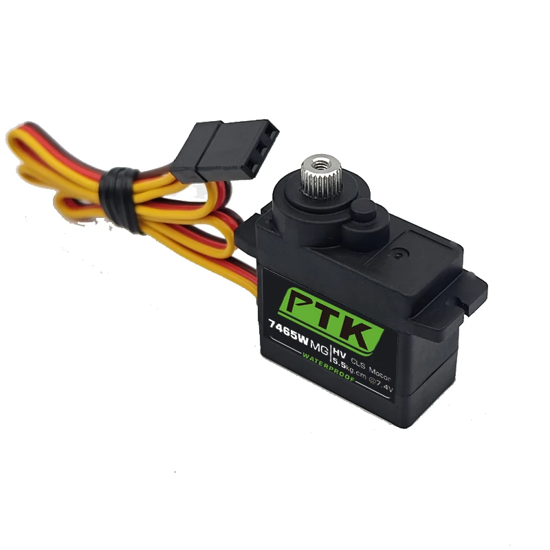 PTK 7465W MG 9g 디지털 서보 메탈 기어 방수 HV 5kg 고정 날개 RC 자동차 헬리콥터 로봇 서보 180 °   1/8 서보