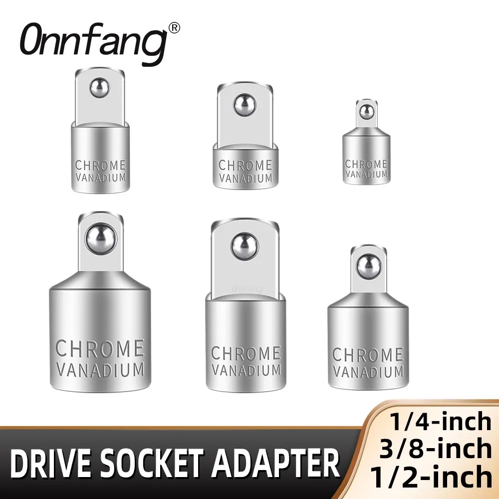 Onnfang 소켓 어댑터 드라이브 헤드 래칫 렌치 1/2 3/8 1/4 CR-V 크롬 바나듐 스틸 자동차 자전거 차고 홈 수리 도구 title=Onnfang 소켓 어댑터 드라이브 헤드 래칫 렌치 1/2 3/8 1/4 CR-V 크롬 바나듐 스틸 자동차 자전거 차고 홈 수리 도구 