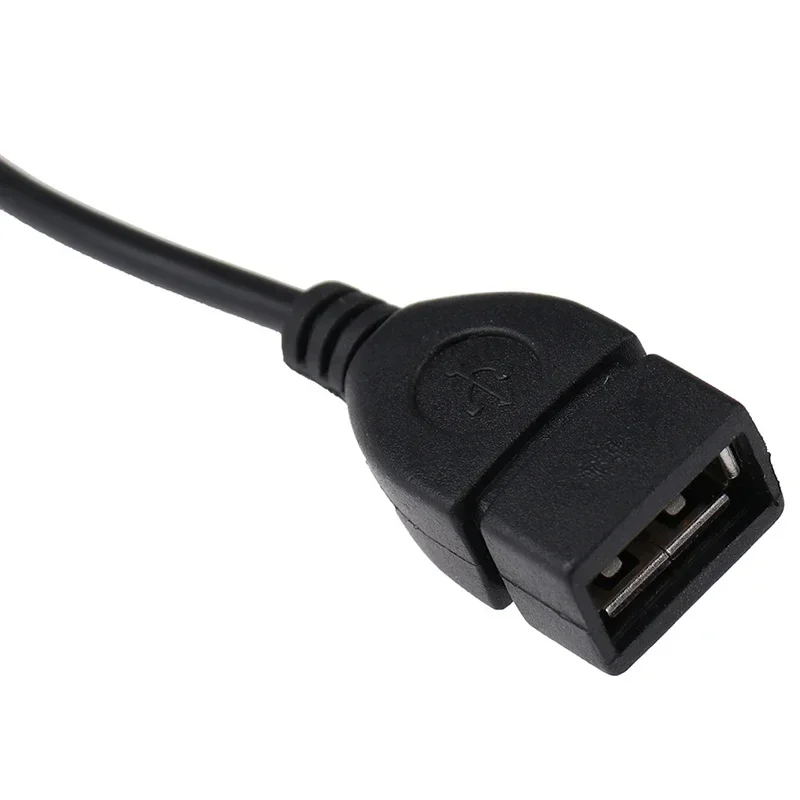자동차 오디오 케이블 OTG 여성 어댑터 Aux USB MP3 재생 디코더 재생 USB 플래시 드라이브 음악 3.5MM OTG 어댑터 케이블