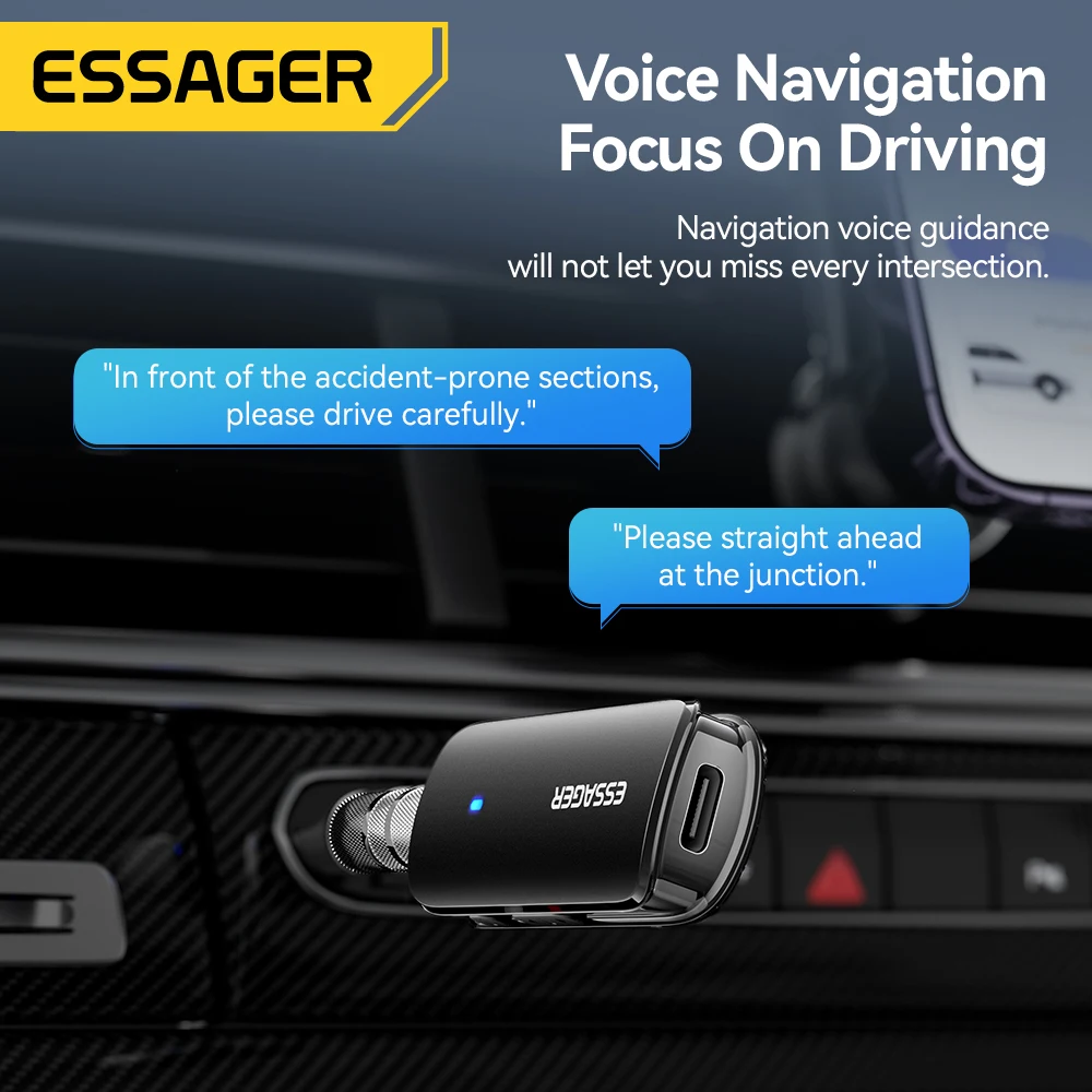 Essager 다기능 Bluetooth 5.3 어댑터 3.5mm 잭 Aux 무선 어댑터 스테레오 이어폰 전화 TV 차량용 오디오 수신기