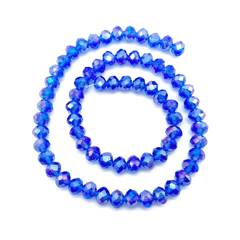 2 3 4 6 8mm 오스트리아면 처리 된 유리 크리스탈 비즈 Jewerly 만들기 느슨한 스페이서 Rondelle 비즈 팔찌 귀걸이 용품