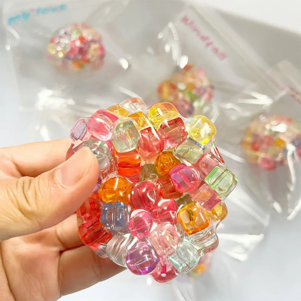 Squishy Balls 아이스 비즈 스트레스 릴리프 장난감 어린이를위한 슈퍼 소프트 감각 Fidget 장난감 성인 불안 휴식 짜기 선물