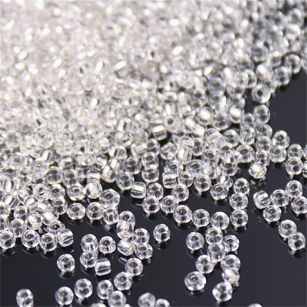 화이트 시리즈 체코 유리 Seedbeads 멀티 크기 1.5mm 2mm 3mm 4mm 라운드 스페이서 비즈 DIY 쥬얼리 의류 액세서리 만들기