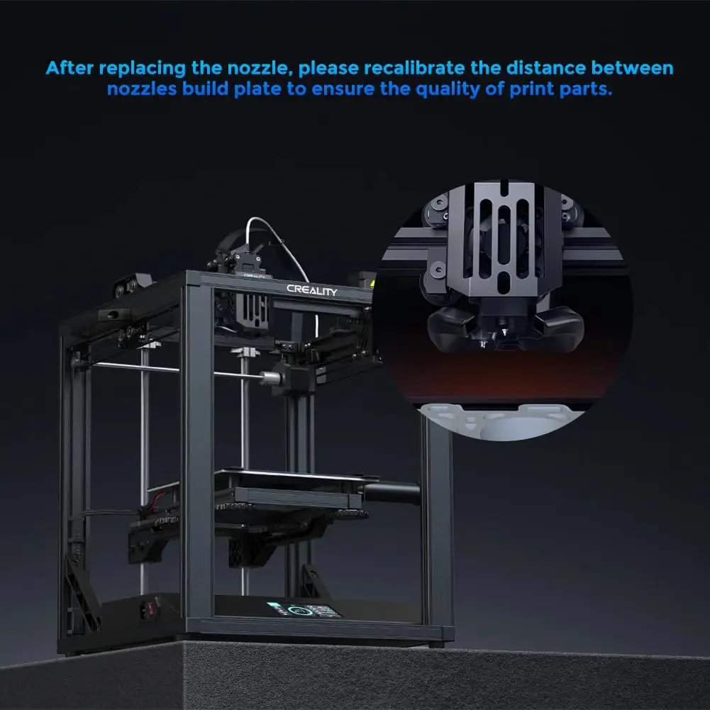 Creality Ender 3 V3 SE 공식 노즐 0.4mm 5개 고속 황동 노즐 M6 핫엔드 압출기 노즐 (Ender 5 S1/Ender 7 3D용)