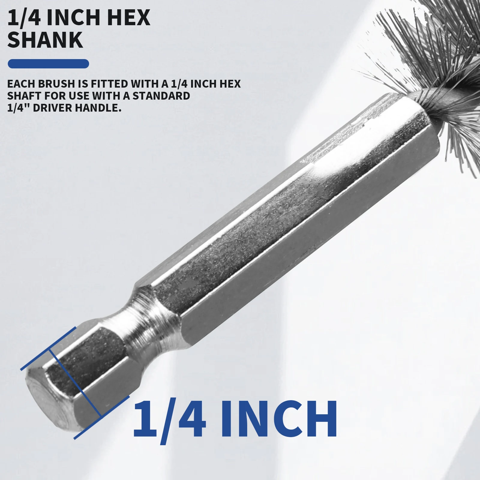 1PC 와이어 튜브 기계 청소 브러시 ​​페인트 리무버 녹 청소기 금속 손잡이 굴뚝 세척 연마 도구
