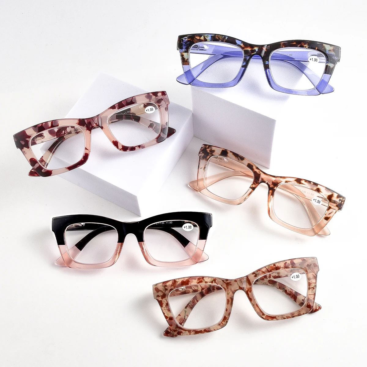 Rhaegal 레트로 우아한 봄 경첩 고양이 눈 독서 안경 여성 세련된 노안 안경 gafas de lectura mujer +1.0 ~ +4.0