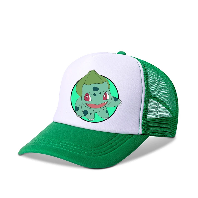 포켓몬 야구 모자 피카추 카와이 애니메이션 피규어 양산 모자 여름 야외 부모 자식 Sunhat 트렌디 오리 혀 모자 선물