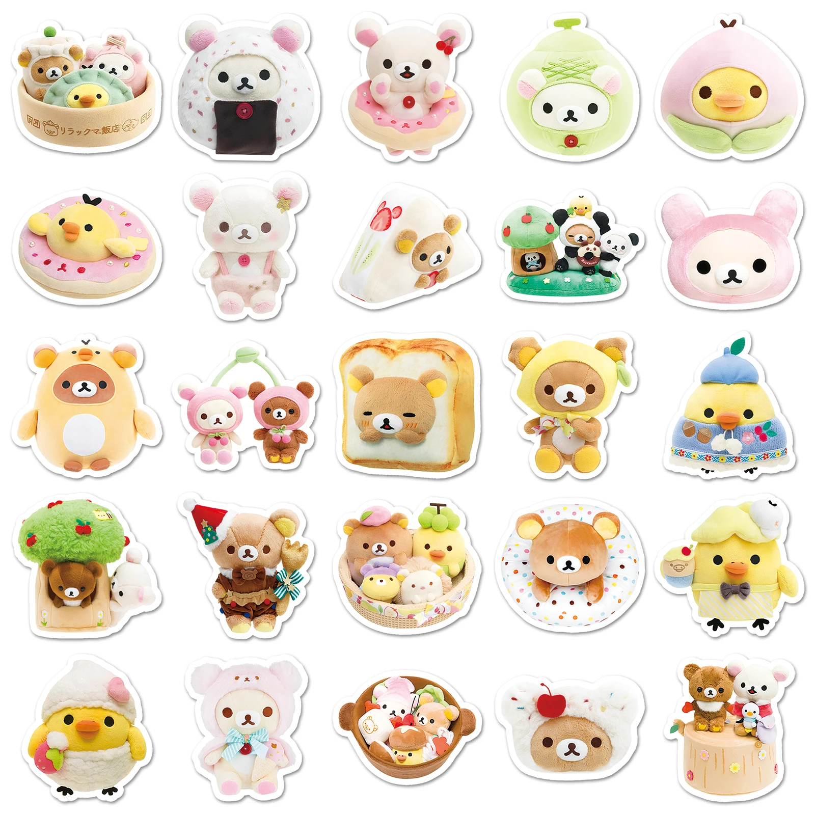 50pc 쉬운 곰 시리즈 만화 귀여운 낙서 스티커 가방 노트북 스케이트 보드 맞춤 스티커