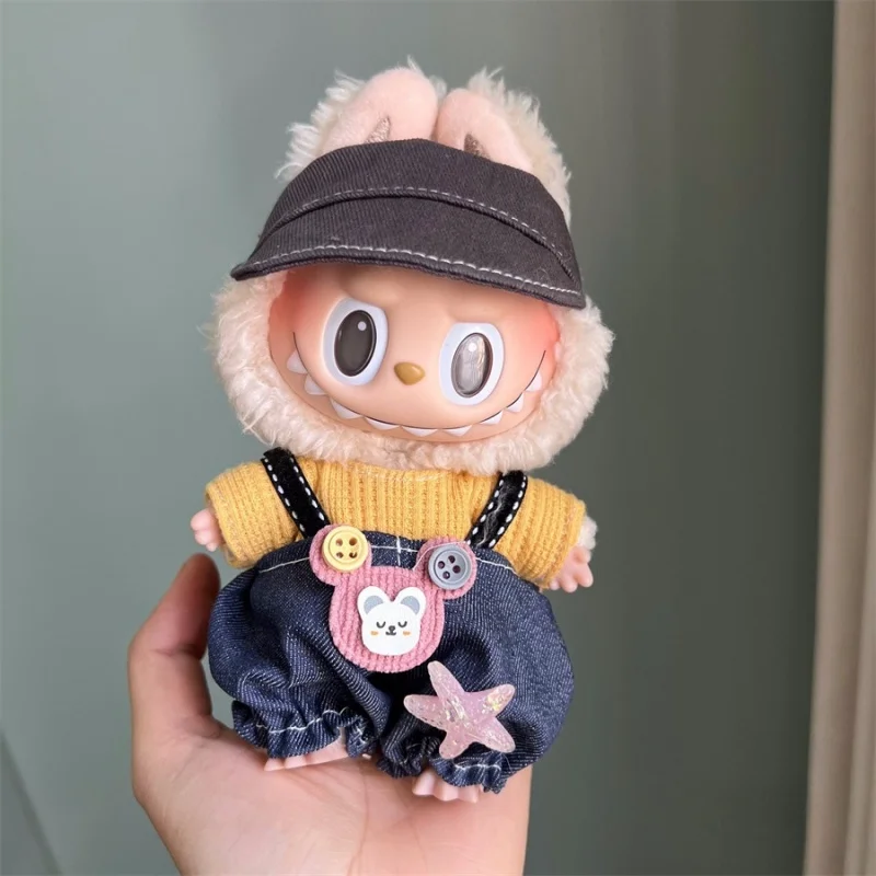 17cm Labubu V1 V2 및 여러 시리즈용 미니 봉제 인형 의류 복장 액세서리 - 인형을 위한 완벽한 복장